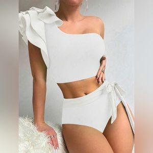 Cute white 2 piece swimsuit